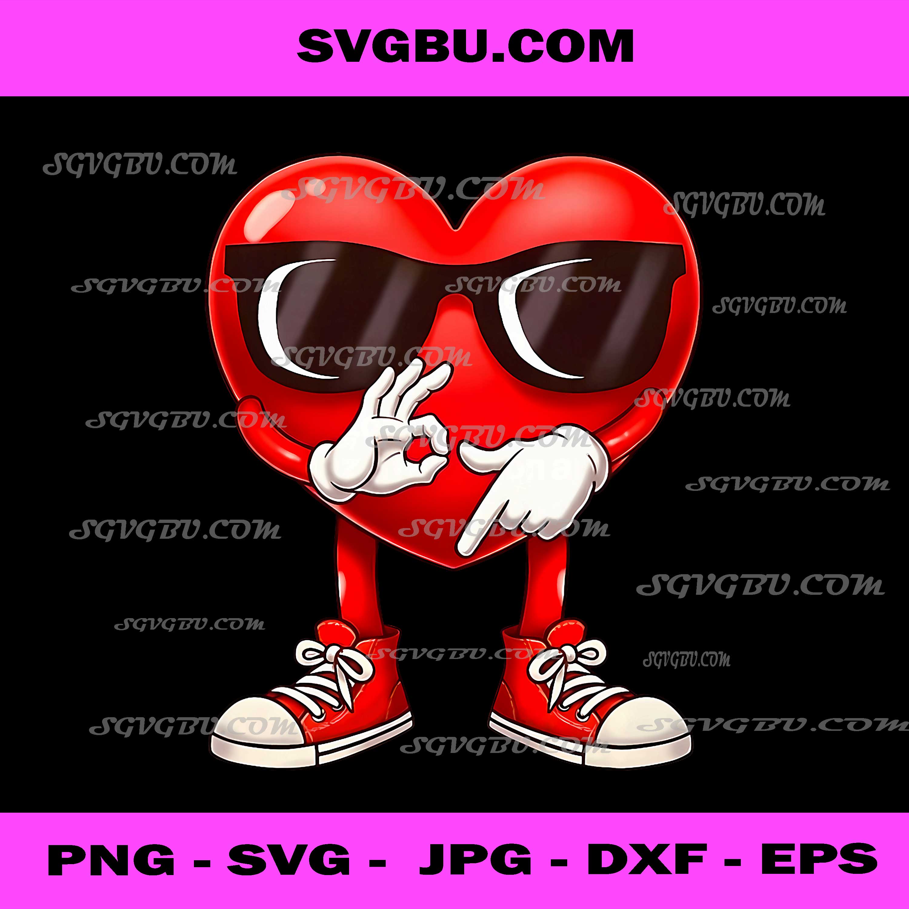 Valentine Six Seven PNG, 6 7 Meme Funny Heart Gen Z Alpha Boys PNG