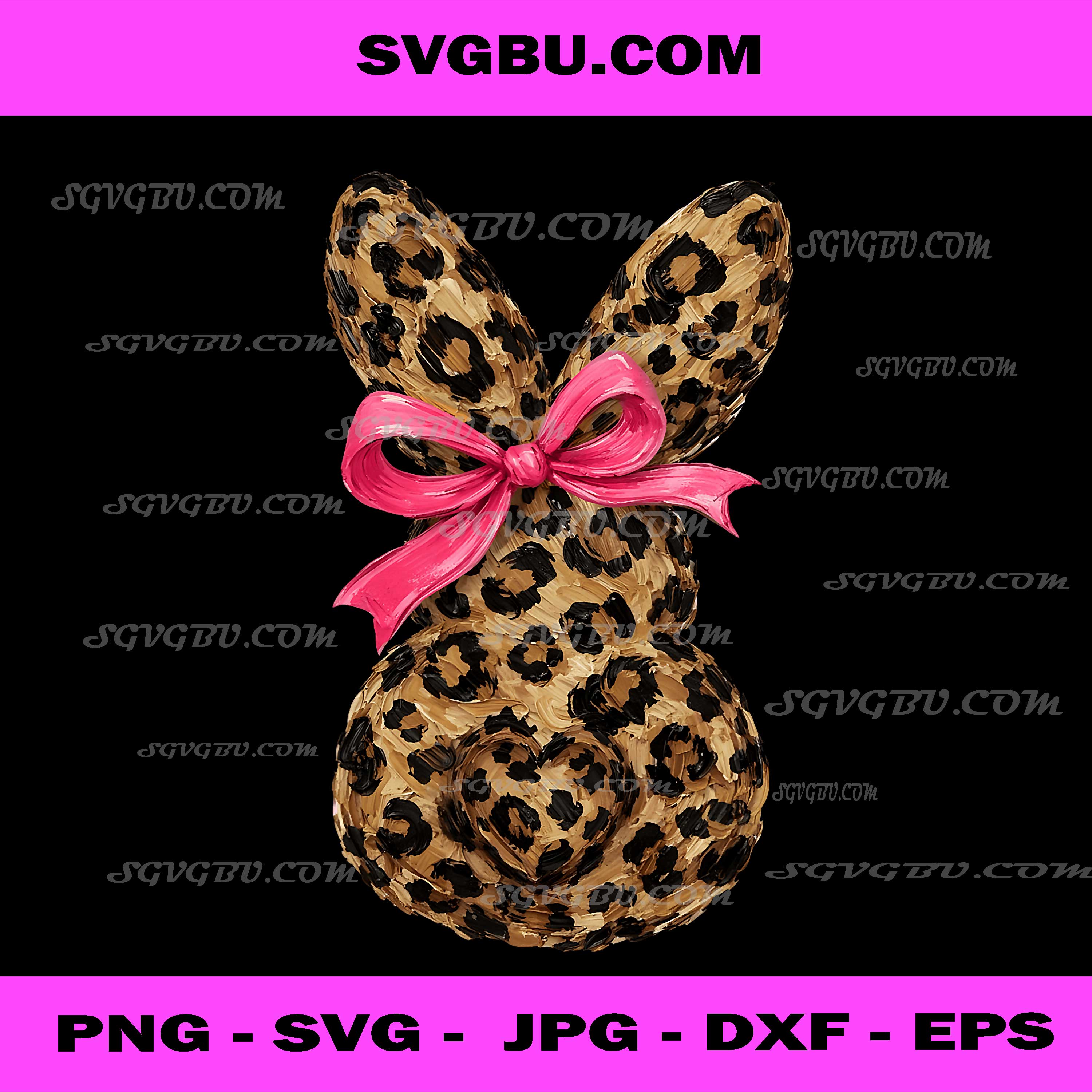 Leopard Easter Bunny PNG, Cheetah Print Peeps PNG, Easter Bunny PNG