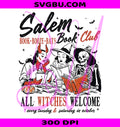 Witchy Book Club PNG, Spooky Girl Reading PNG, Salem Witch PNG