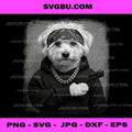 Gangster Dog PNG, Thug Life Puppy PNG, Bandana Dog With Gun PNG