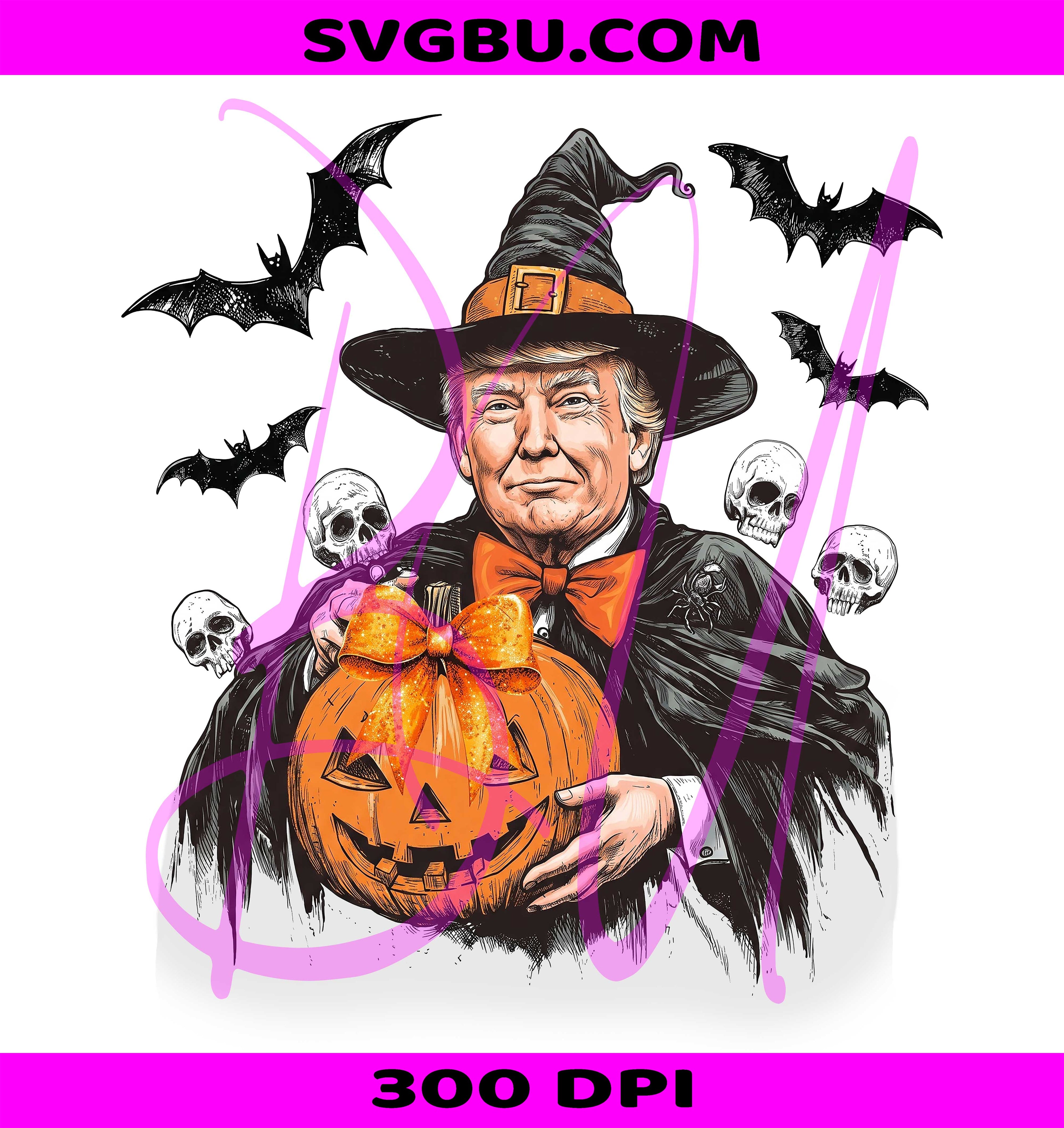 Trump Halloween PNG, Girly Spooky Trump PNG, Retro Halloween PNG
