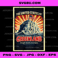United States of Greenland Vintage Political Poster PNG, Humor PNG