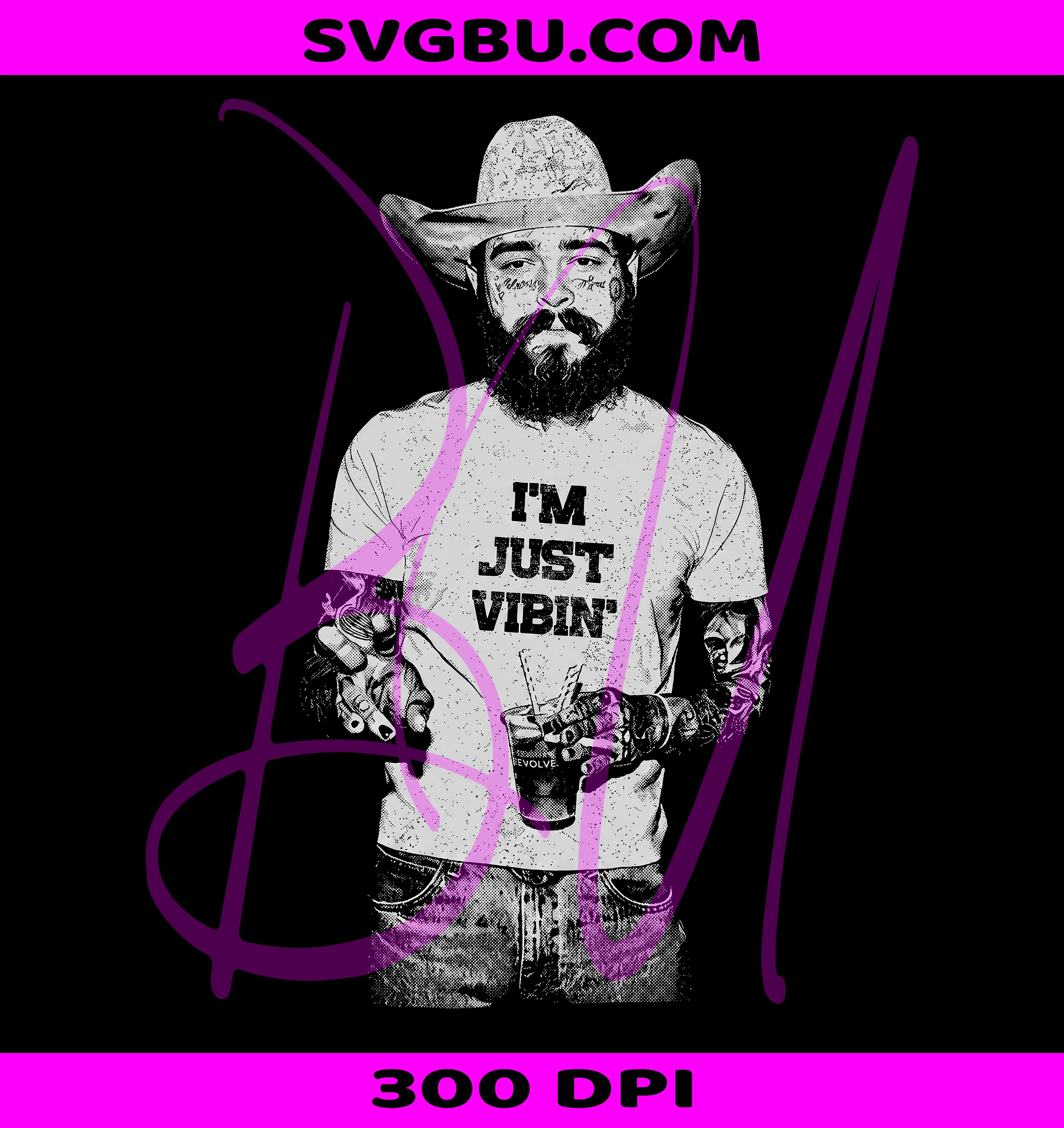 Vintage Post Malone PNG, Posty Im Just Vibin PNG, Malone Rap Tour PNG