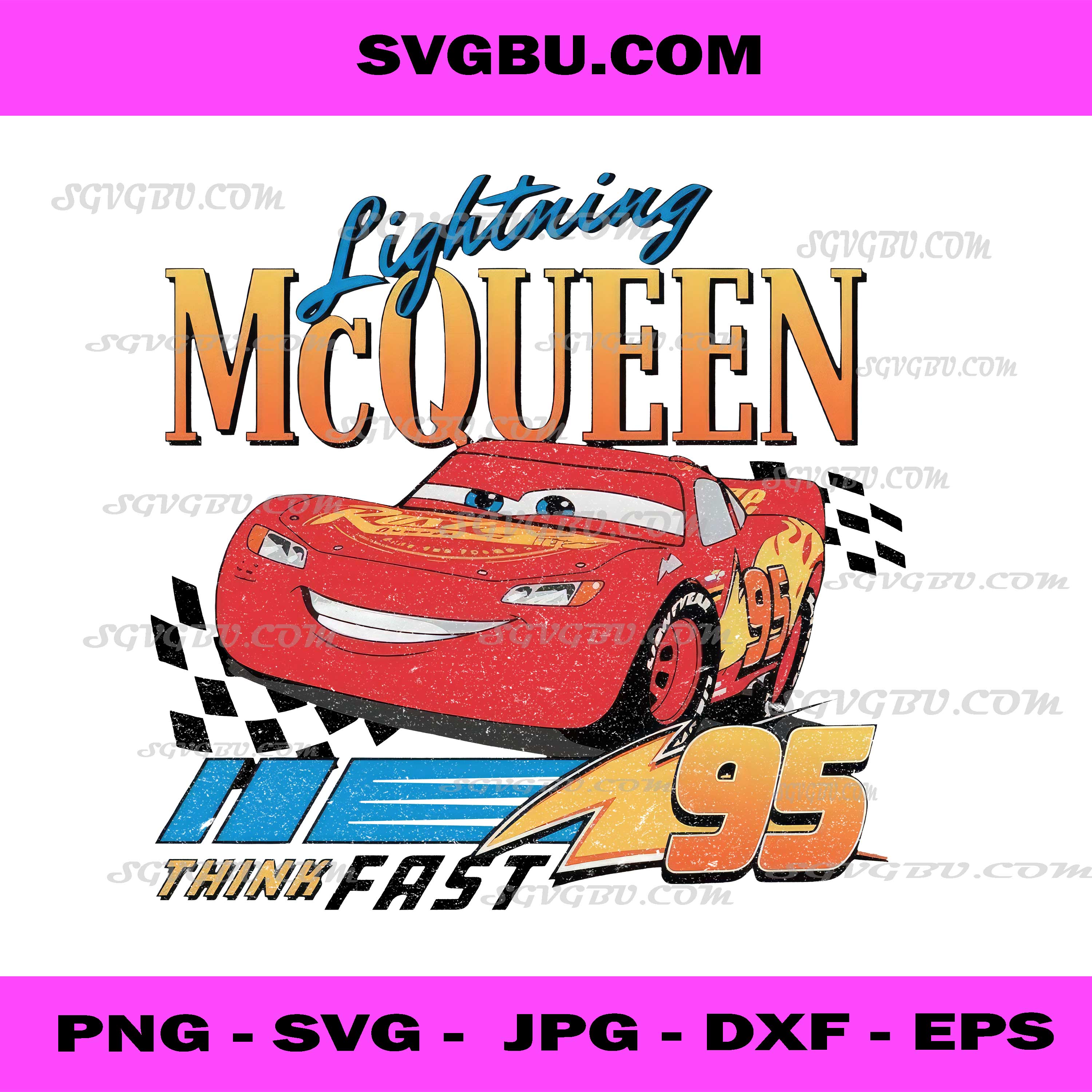 Lightning McQueen PNG, Disney Cars Fan Art PNG, Fast Race Car PNG