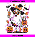 Cute Ghost Pumpkin PNG, Funny Ghost Halloween PNG, Bougie Ghost PNG