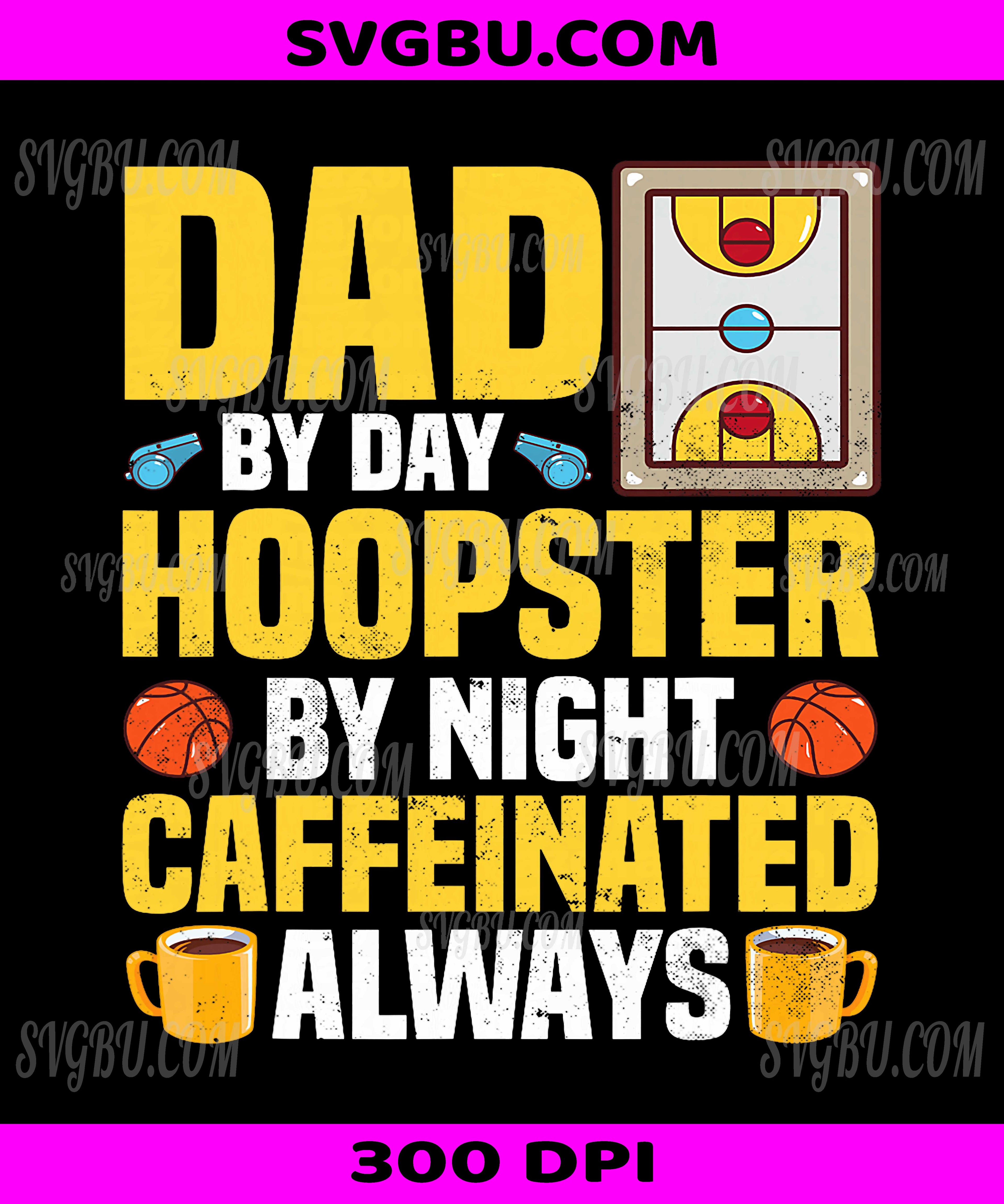 Basketball Coffee Lover, Dad Funny Sports Caffeine Design PNG