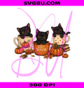 Comfort Colors Black Cat PNG, Fall Vibes Pumpkin PNG, Spooky Season Cat PNG
