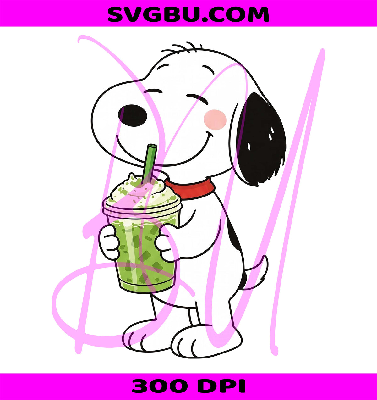 Snoopy Matcha PNG, Cartoon Dog PNG, Snoopy Clipart PNG