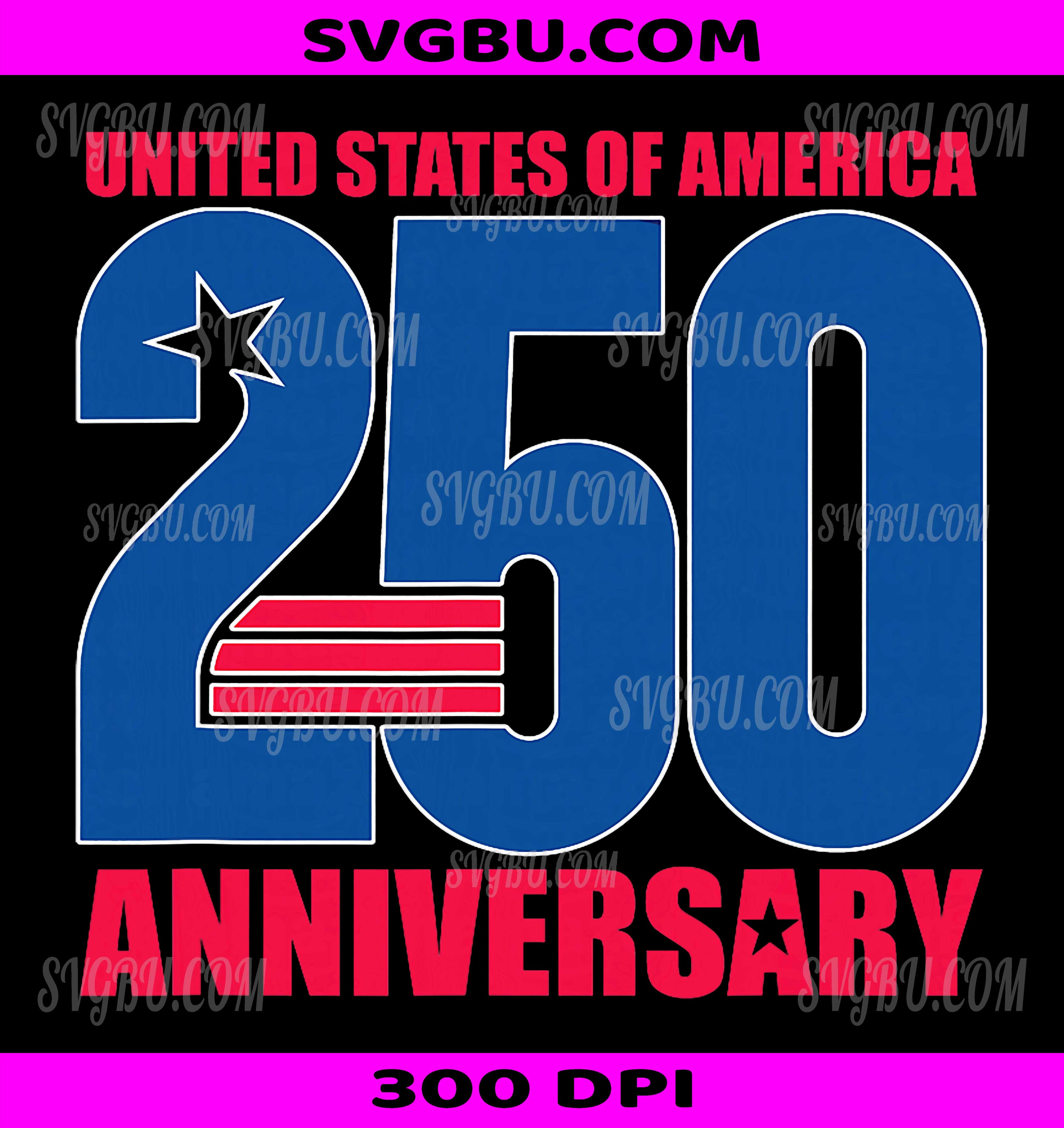 USA 250th Anniversary 4th Of July PNG, Classic Patriotic PNG