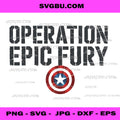 Operation Epic Fury Captain America Shield PNG, Patriotic Hero PNG