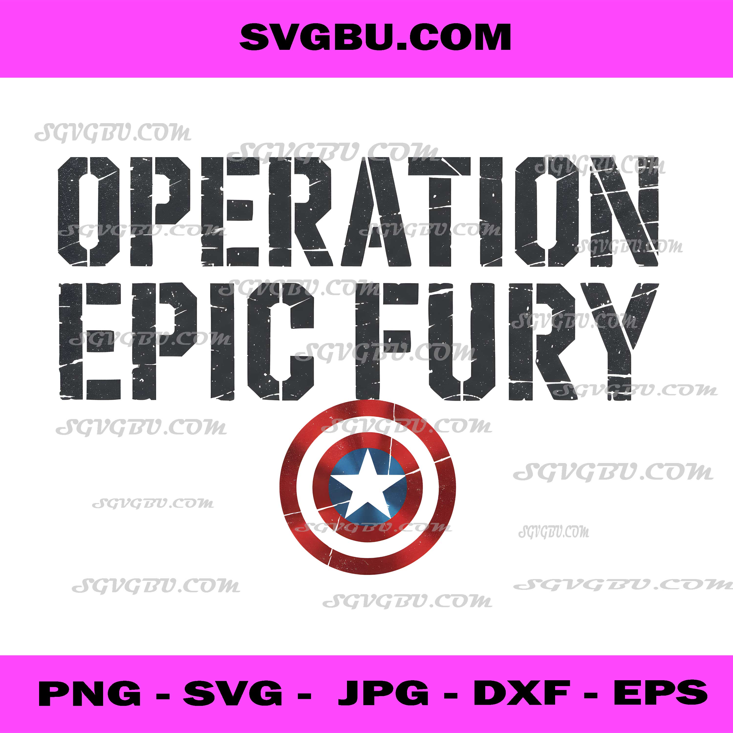 Operation Epic Fury Captain America Shield PNG, Patriotic Hero PNG