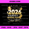 Happy New Year Party 2026 PNG, Fireworks PNG, Hello 2026 PNG