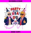 Party In The USA PNG, USA 250 Birthday PNG, Trump Washington PNG