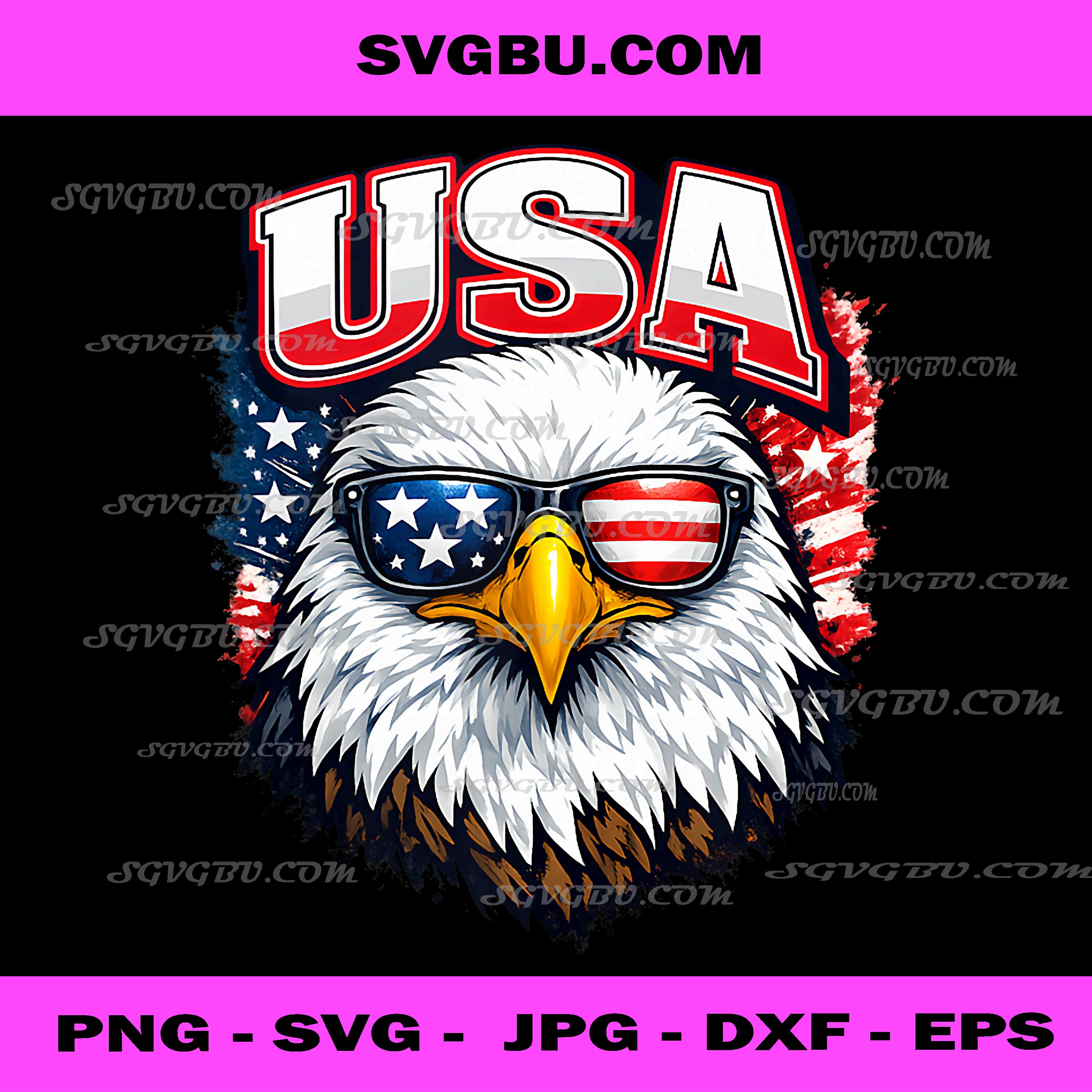 USA America Patriotic Eagle Graphic PNG, Freedom Pride Design PNG