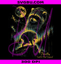 Jimothy Raccoon PNG, Seattle Feral Legend PNG, Retro Moon Raccoon PNG