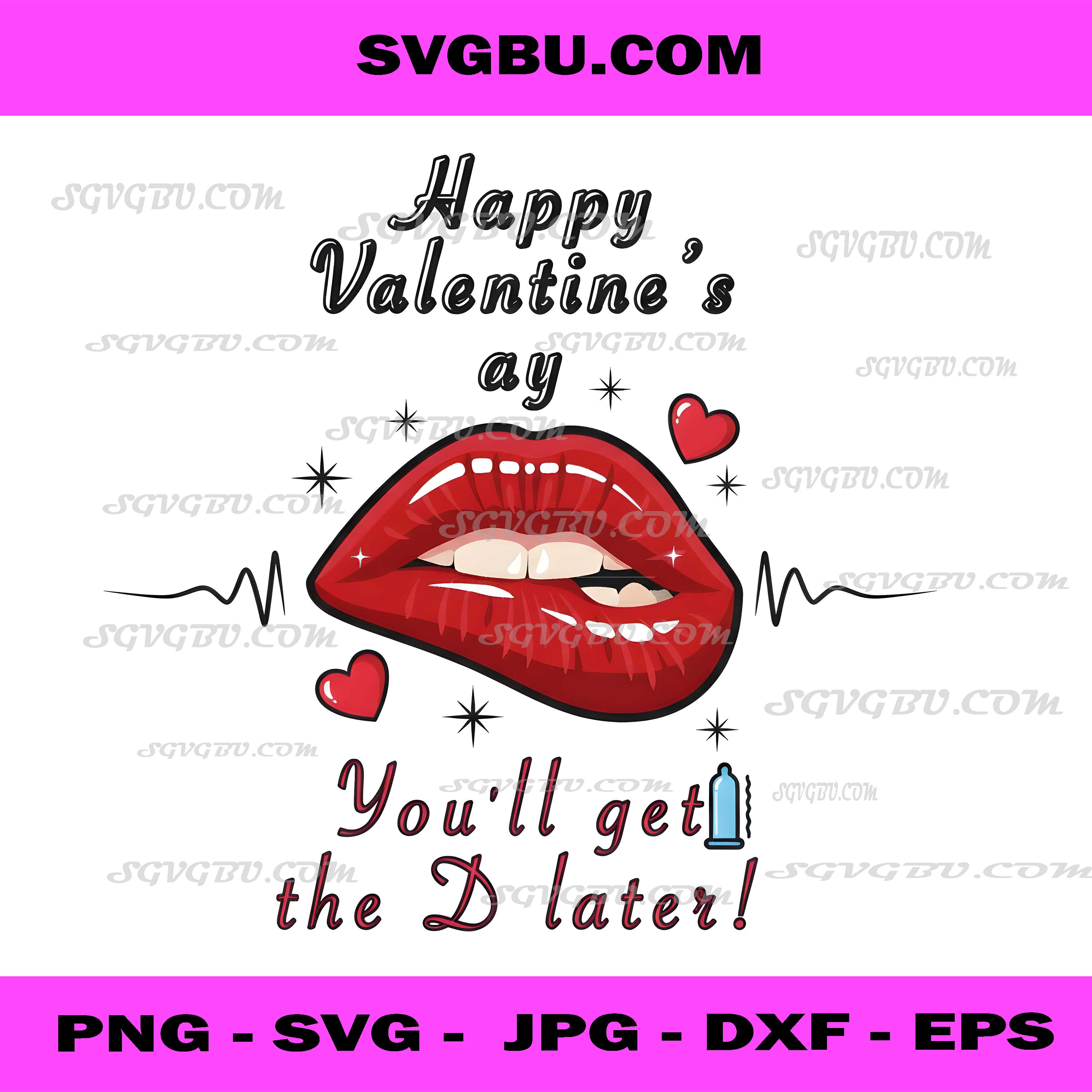 Happy Valentines Day PNG, Sexy Lips Art PNG, Adult Humor PNG
