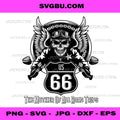 US Route 66 Skull PNG, Mother Of All Road Trips PNG, Biker Art PNG