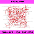 Pierce The Veil Misadventures Red Cover Art PNG Print PNG Design