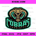 Charlotte Cobras Sports Team Logo PNG, Mascot Snake Esports Art PNG