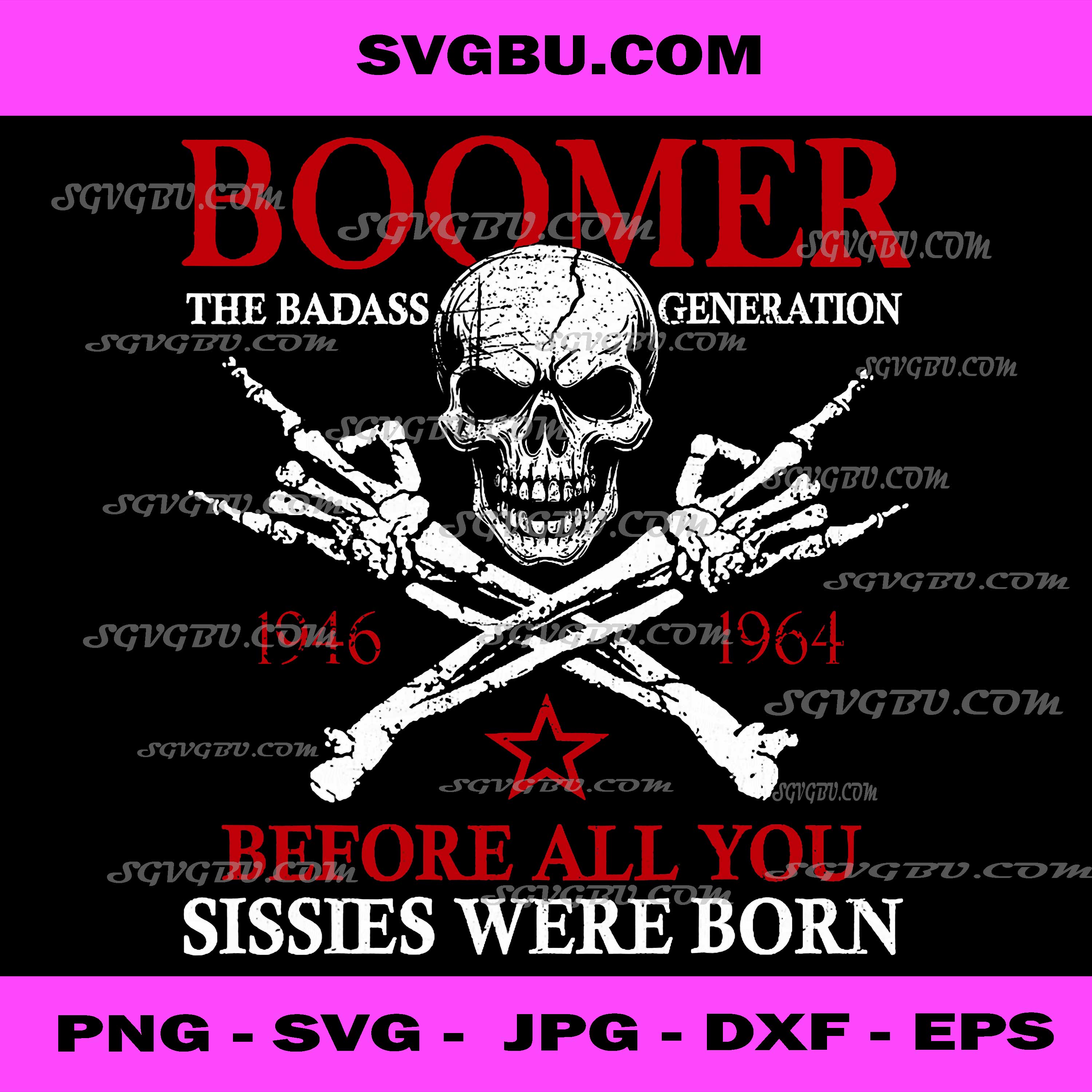 Boomer Skull Rock PNG, Generation Humor Art PNG, Vintage Rebel PNG
