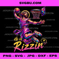 He Is Rizzin, Jesus Christ Dunking Basketball Meme PNG