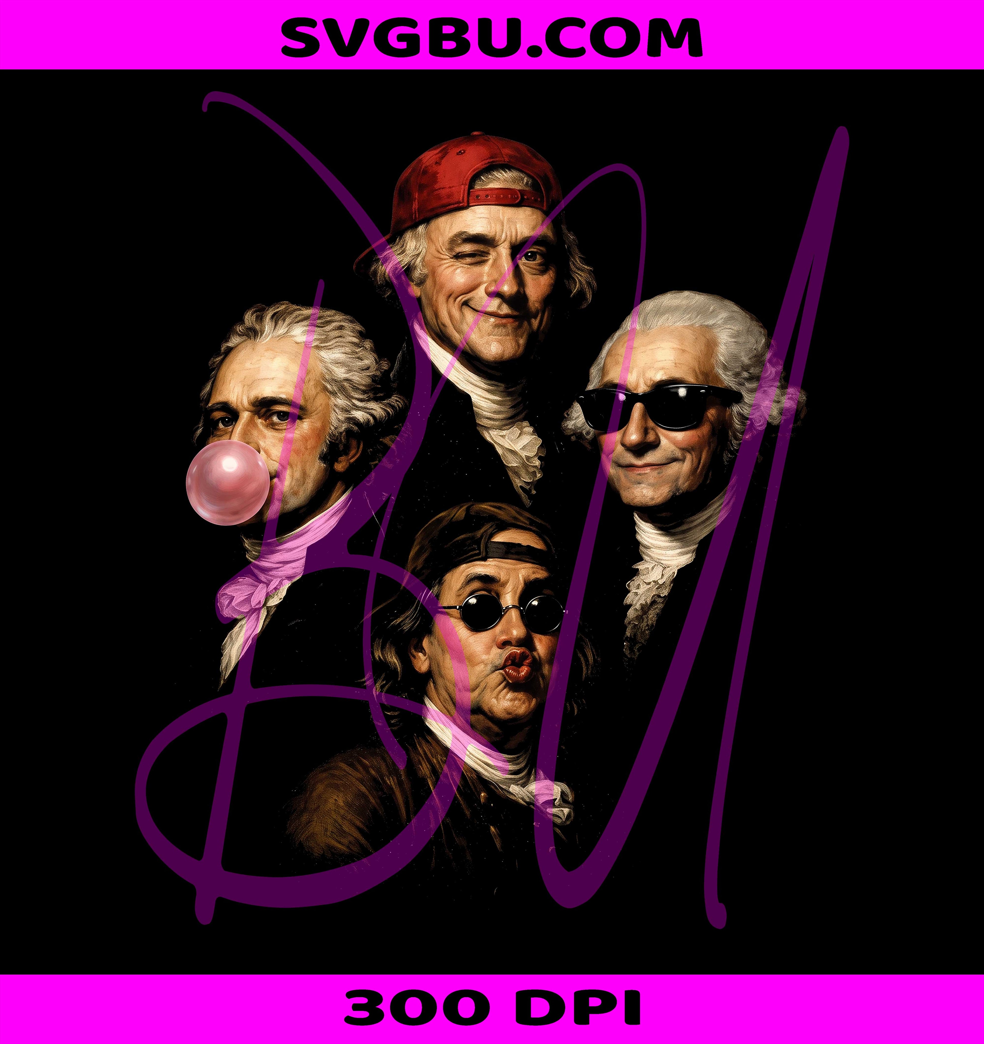 Founding Fathers PNG, Cool George Washington PNG, Funny History PNG
