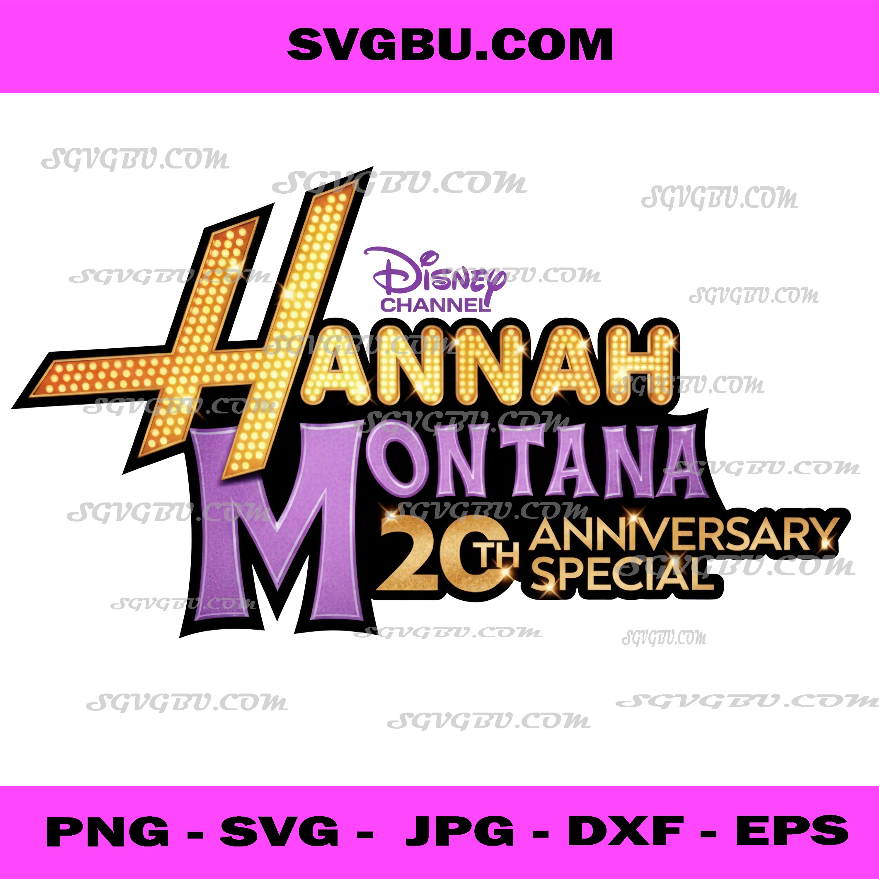 Hannah Montana, 20th Anniversary Special Purple Logo PNG