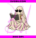 Books Coffee Ghost PNG, Halloween Reader PNG, Spooky Bookish PNG