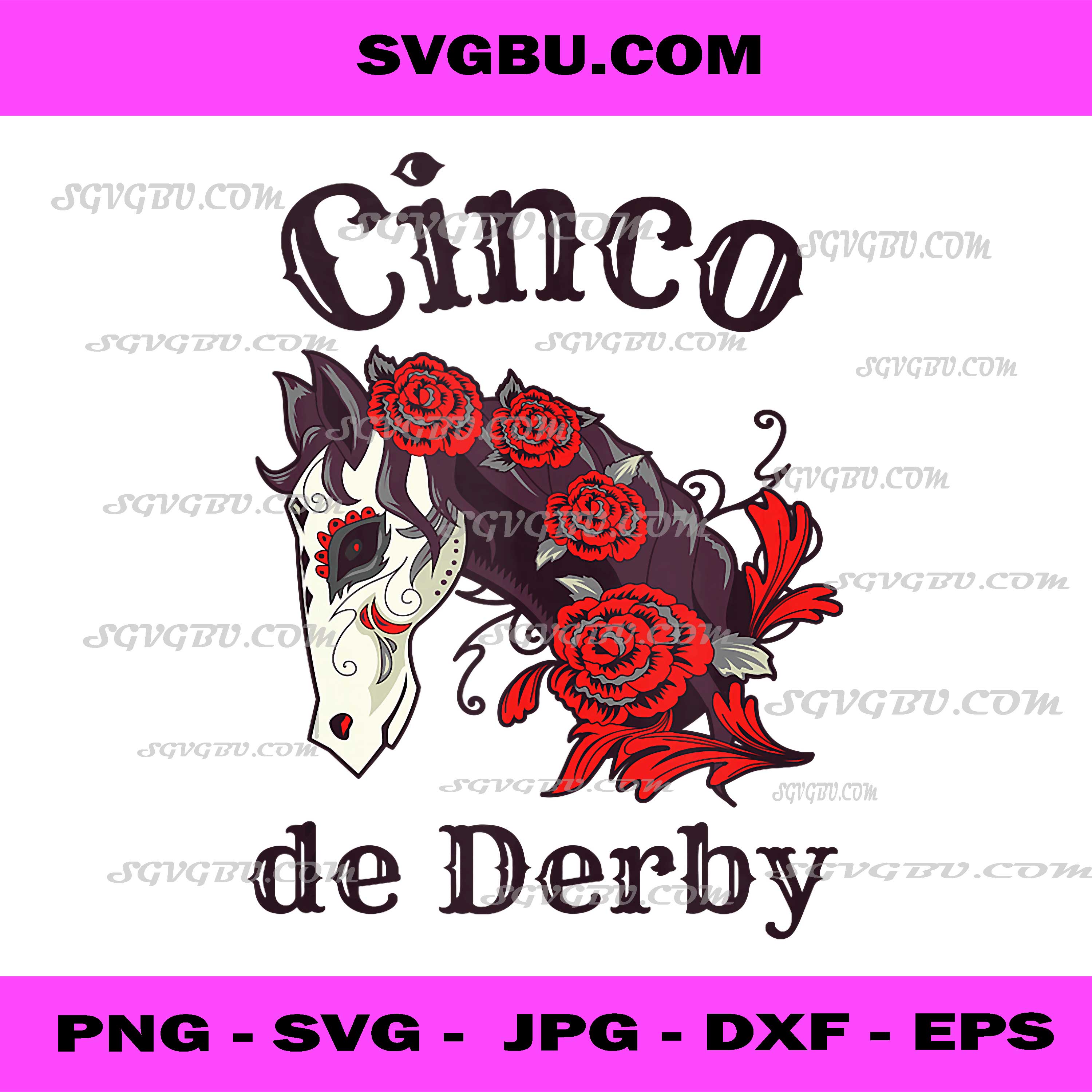 Cinco De Derby Horse Racing PNG, Mexican Fiesta Theme, Derby Day Humor Design