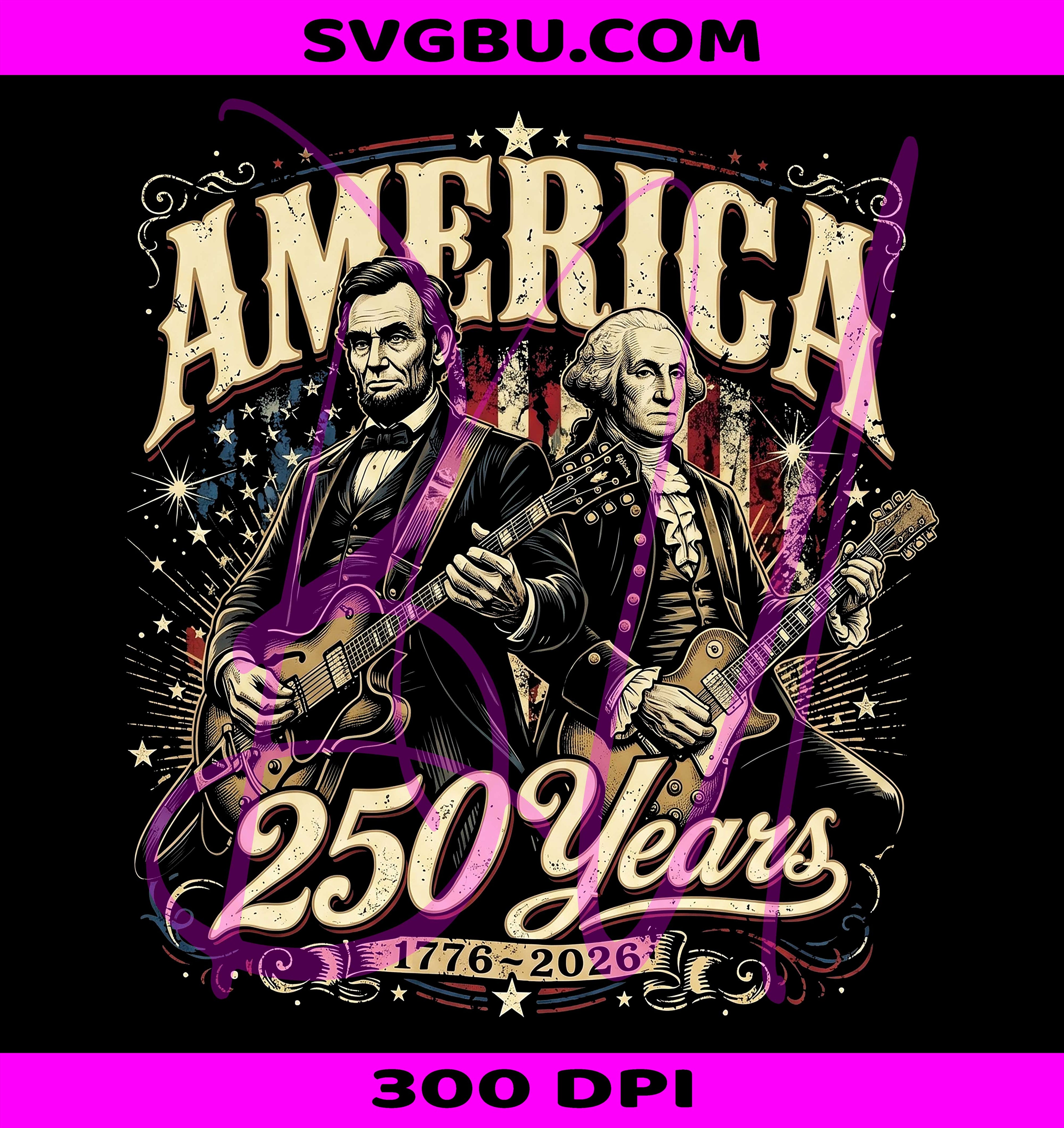 America 250 Years 1776 2026 PNG, Rock George Washington Lincoln PNG