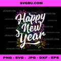 Happy New Year Party 2026 PNG, Family Matching Fireworks PNG