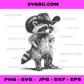 Raccoon Cowboy Funny Raccoon Graphic PNG, Western Humor PNG