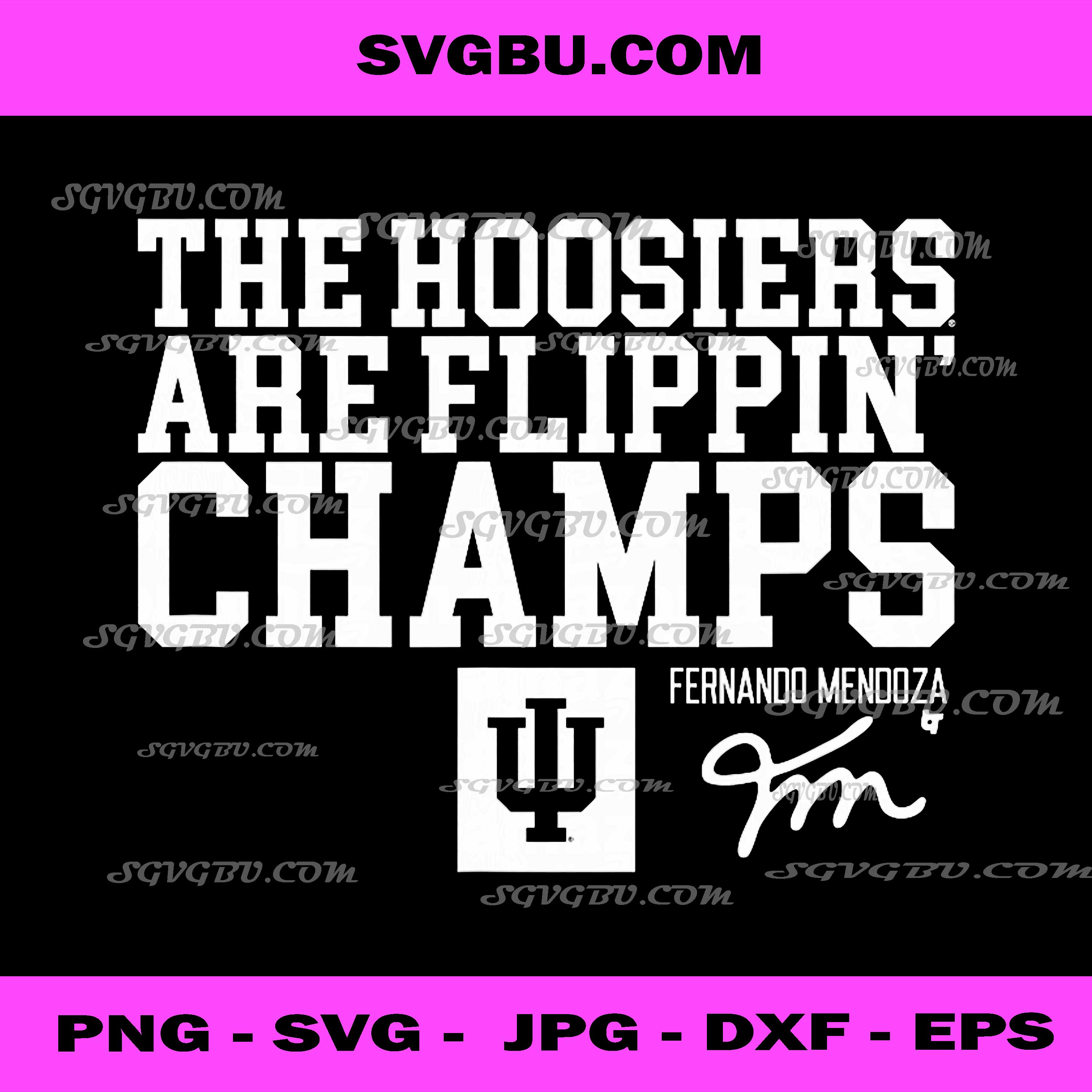 Fernando Mendoza, Hoosiers are Flippin Champs, IU Football PNG