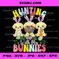 Hunting With My Bunnies, Cute Easter Puppy Puppies PNG