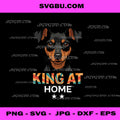 King At Home Miniature Pinscher, Funny Dog Retro Art PNG