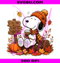 Cozy Fall Beagle PNG, Autumn Beagle Dog PNG, Pumpkin Coffee PNG