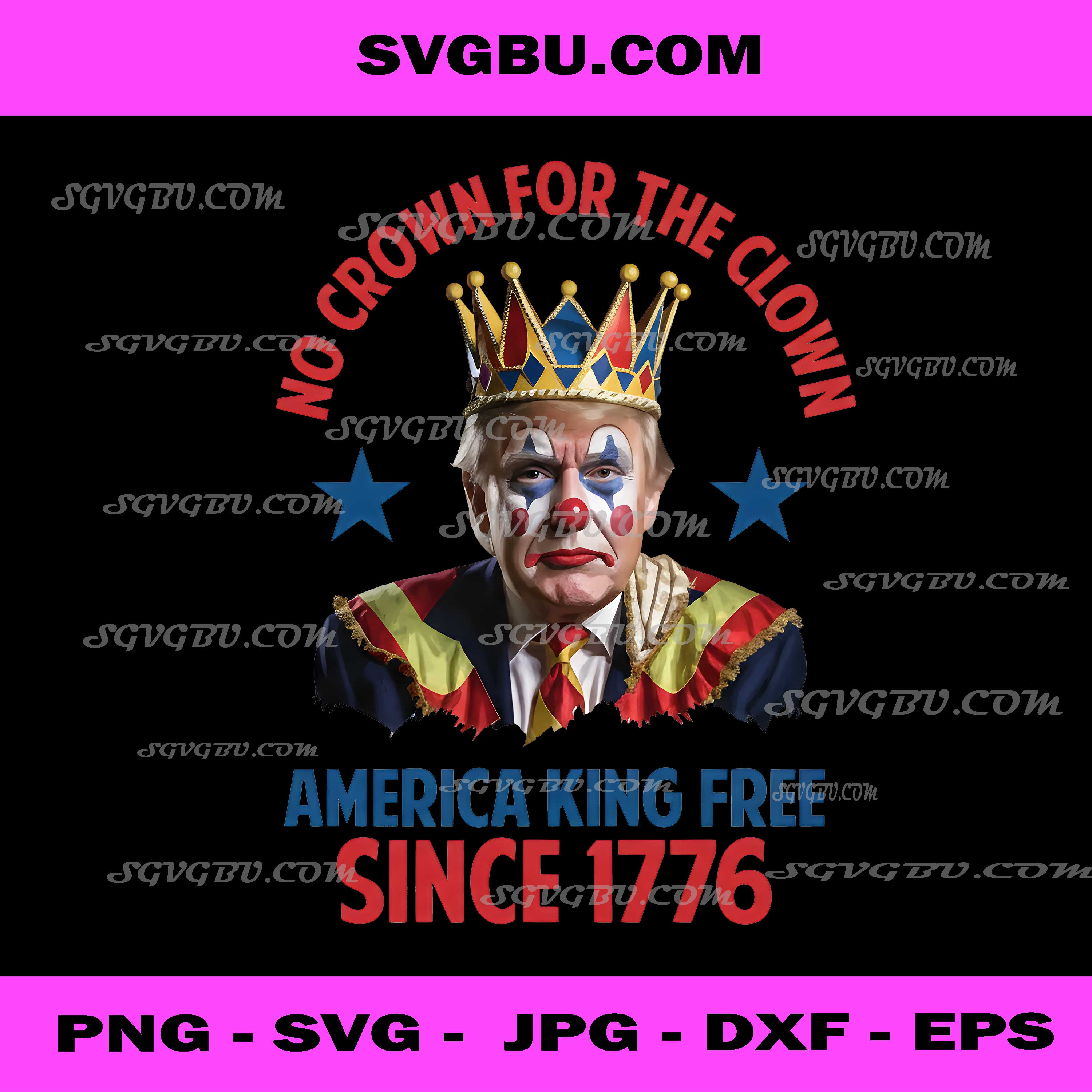 No Crown For The Clown America King Free PNG, Political Satire PNG