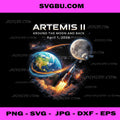 Artemis II Around the Moon and Back PNG, NASA Space Mission April 1 2026