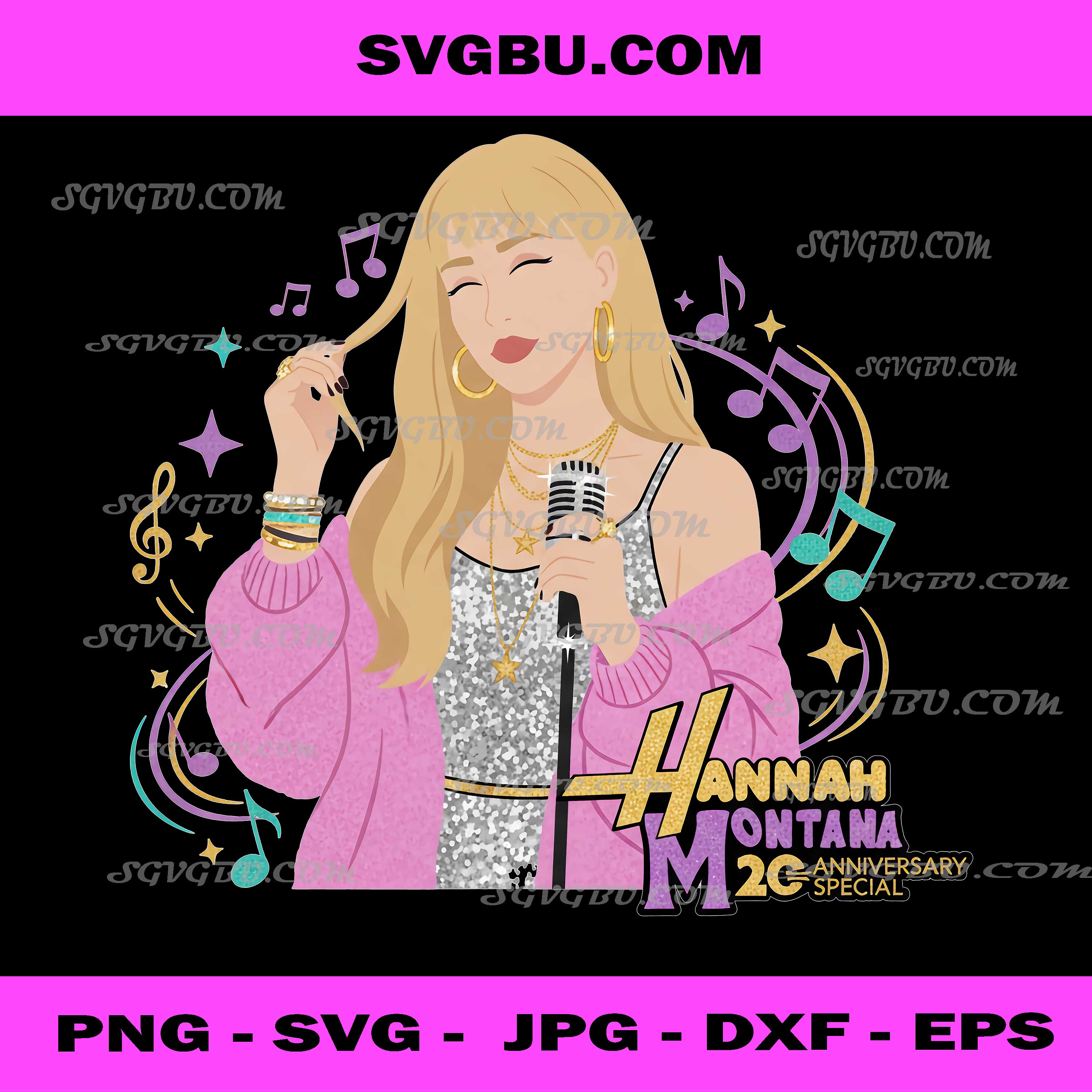 Hannah Montana 20th Anniversary, Miley Cyrus Singer Art PNG