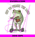 Funny Frog Praise PNG, Christian Frog PNG, Funny Christian PNG