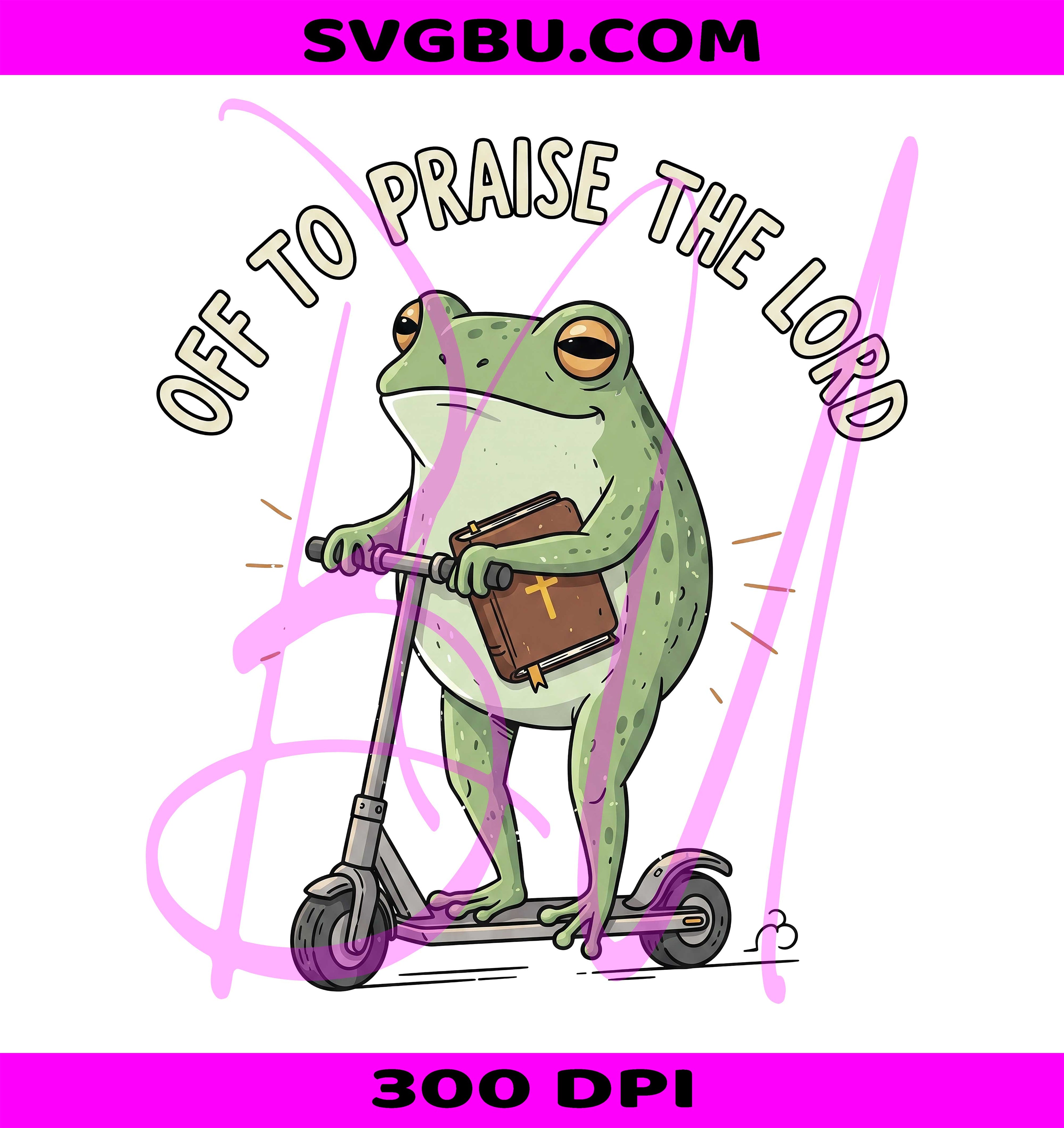 Funny Frog Praise PNG, Christian Frog PNG, Funny Christian PNG