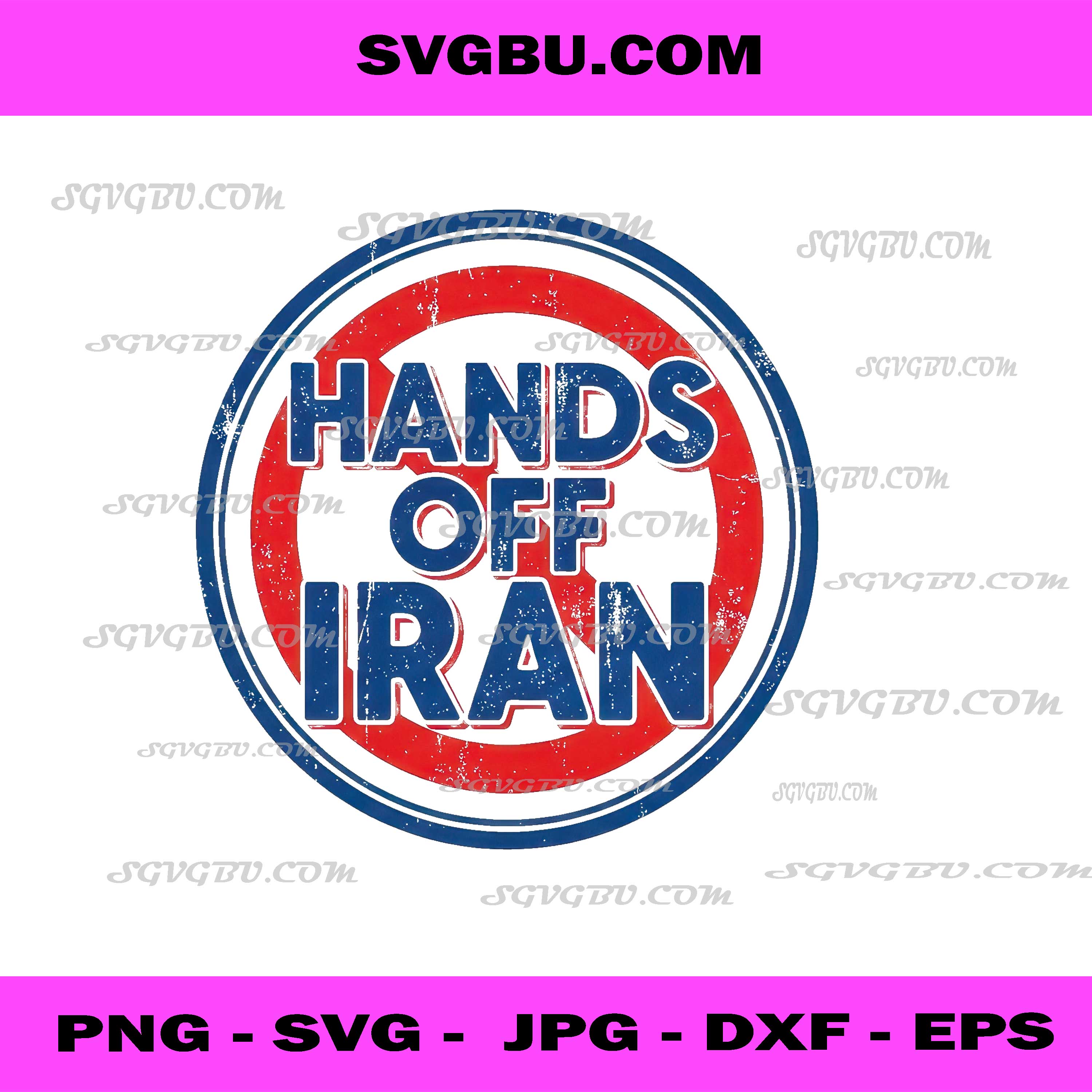 Hands Off Iran Vintage Distressed Sign PNG, Peace Protest PNG