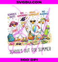 School's Out For Summer PNG, Cute Ducks Last Day Of School Design PNG