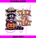 Funny Halloween Raccoon PNG, Trick Or Treat PNG, Halloween Raccoon PNG