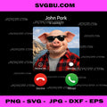 John Pork Is Calling, Funny Pig Man Meme Phone Screen PNG