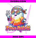 Free Spirit Ghost PNG, Funny Halloween Ghost PNG, Kids Halloween PNG