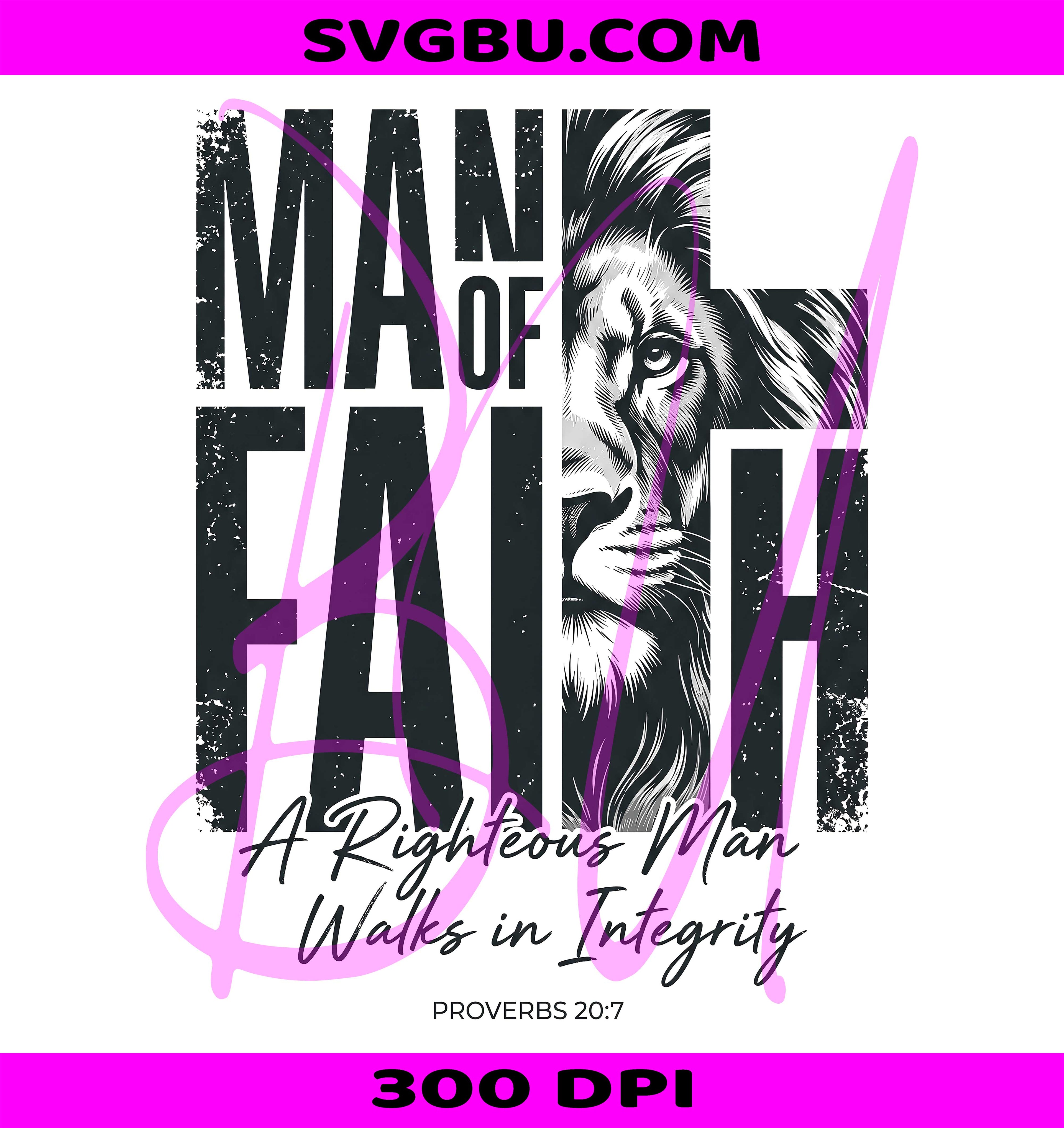 Faith Lion PNG, Christian Lion PNG, Retro Lion PNG