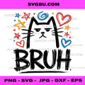 Bruh Cat Meme PNG, Funny Doodle Cat PNG, Sarcastic Cat PNG
