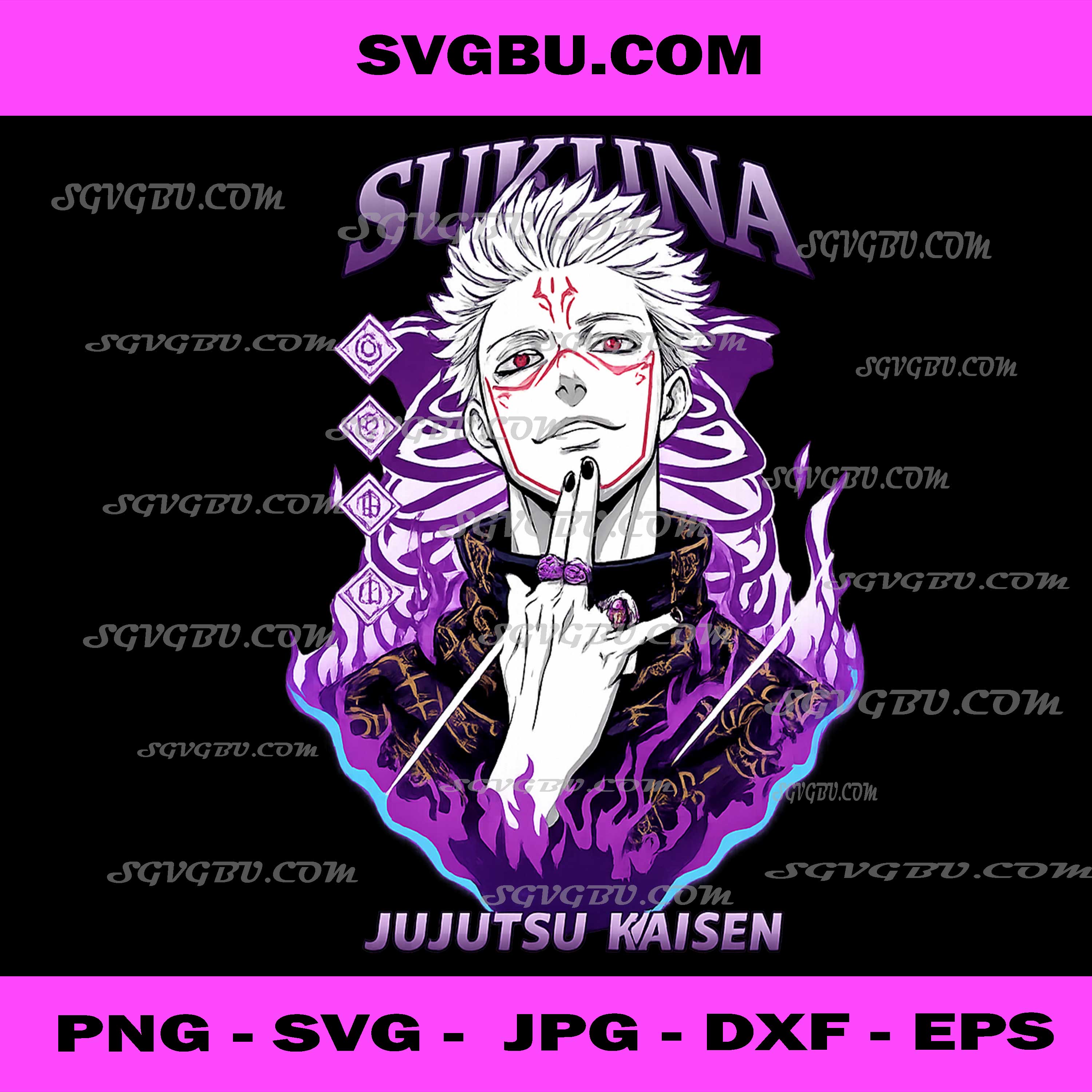 Sukuna Anime Portrait PNG, Jujutsu Curse King PNG, Dark Anime Villain PNG