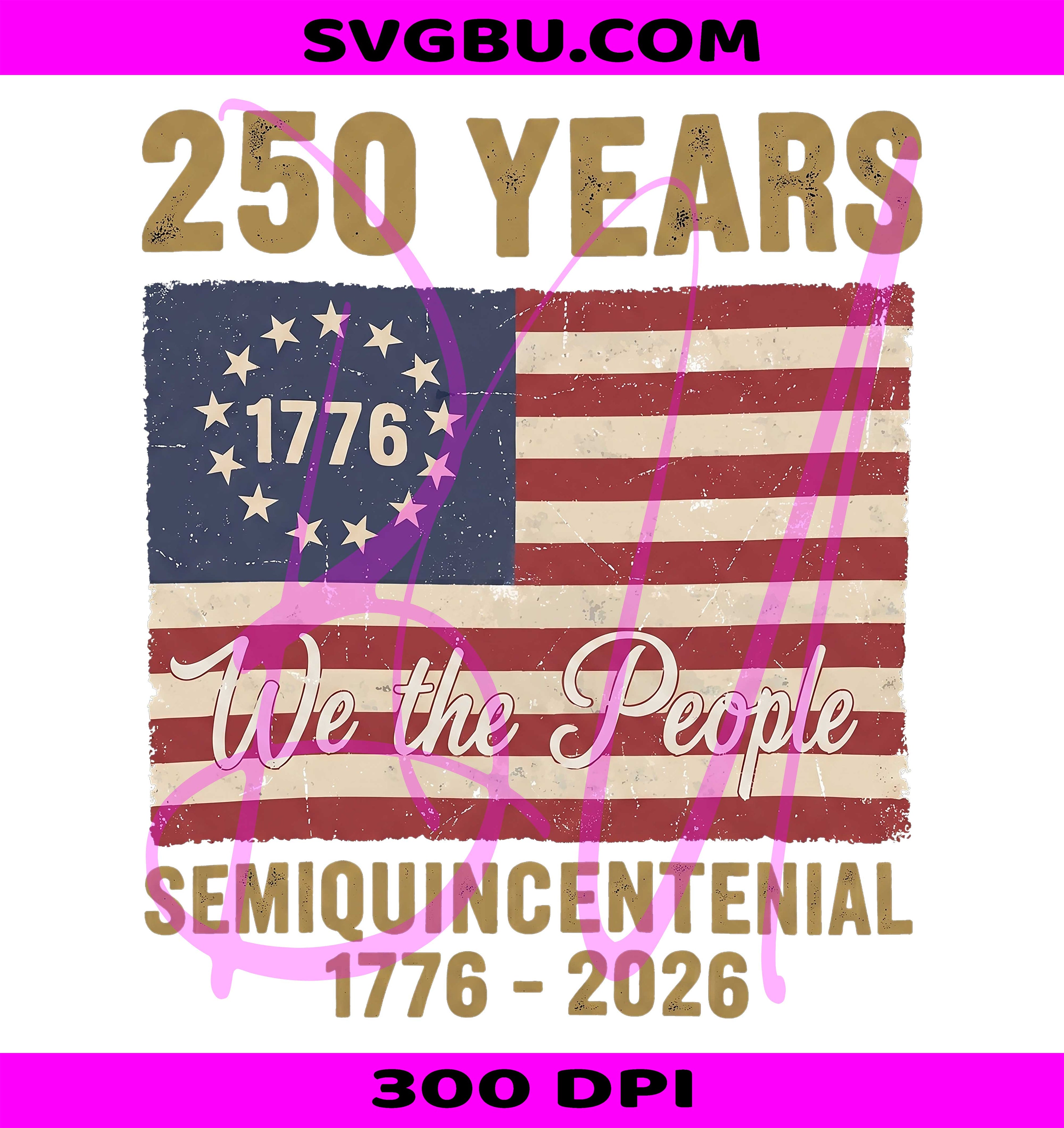 America 250th Anniversary PNG, We The People PNG, Patriotic USA PNG